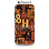 Coque iPhone 8 Lettres Marron